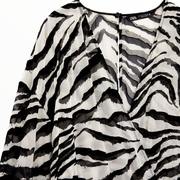 ZARA | Zebra | ANIMAL PRINT MINI DRESS - Picture 8 of 11